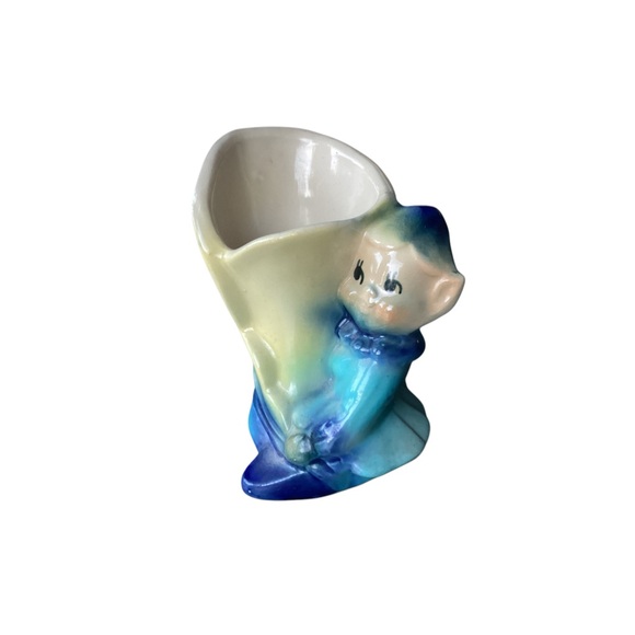 Shawnee Pixie Planter Pottery Ceramic Elf Fairy Tulip Flower - Picture 7 of 8